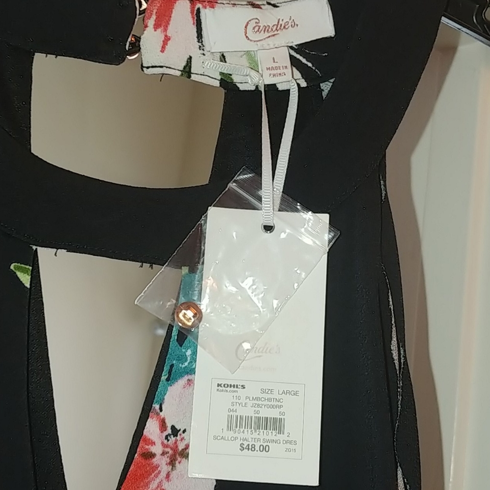 NWT Candies Scallop Halter Swing Dress - Picture 4 of 4